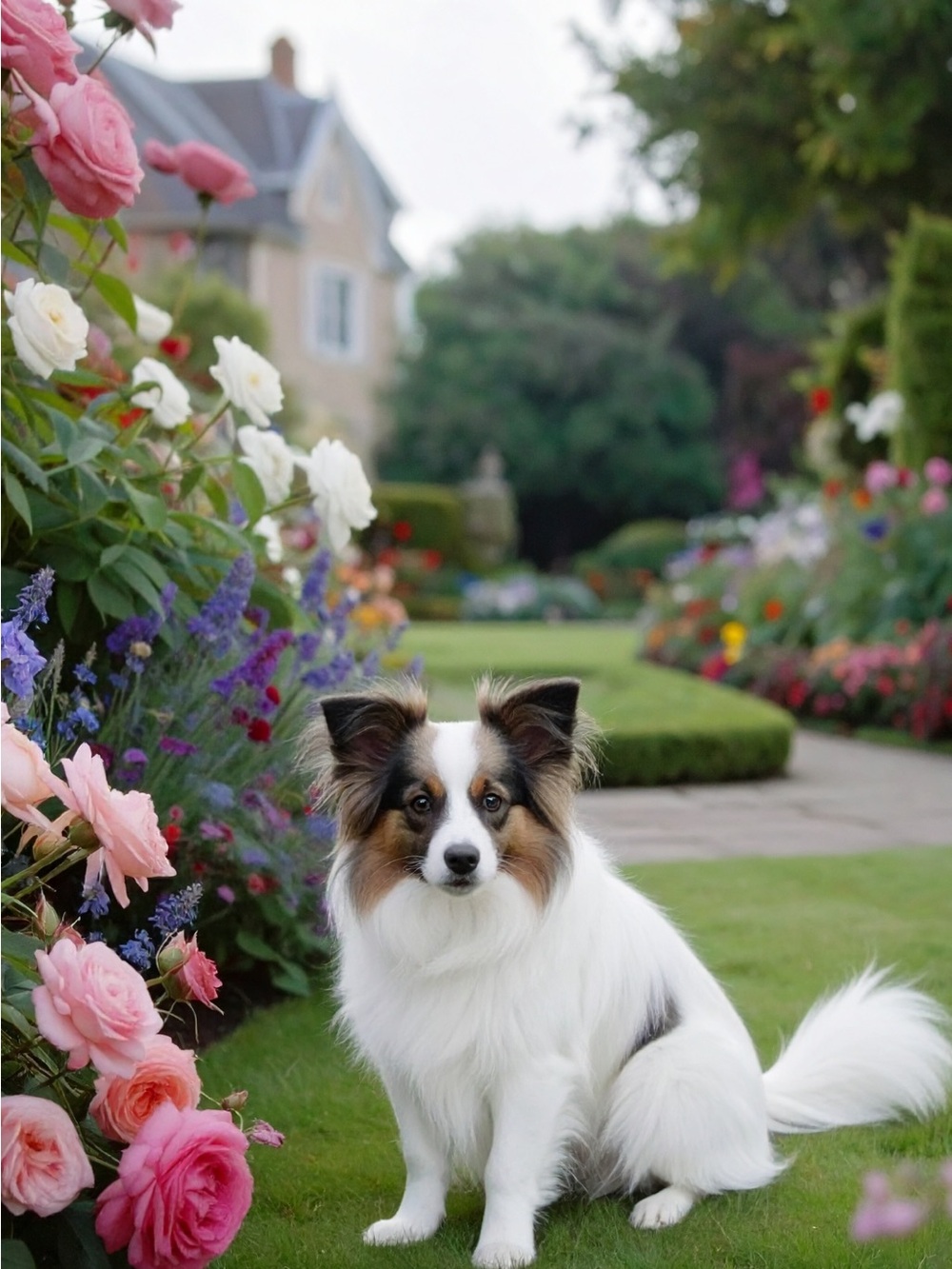 White and Tricolor Dog Photo Print - Charming Home Art